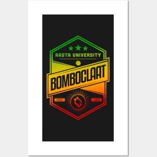 Rasta University Bomboclaat Rasta Colors Reggae Posters and Art